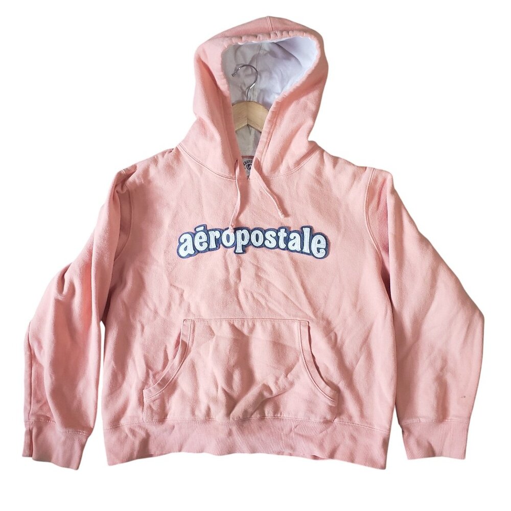 Aeropostale Pink Pullover Hoodie Size XL Y2K Preppy‎ Casual Loungewear Layering